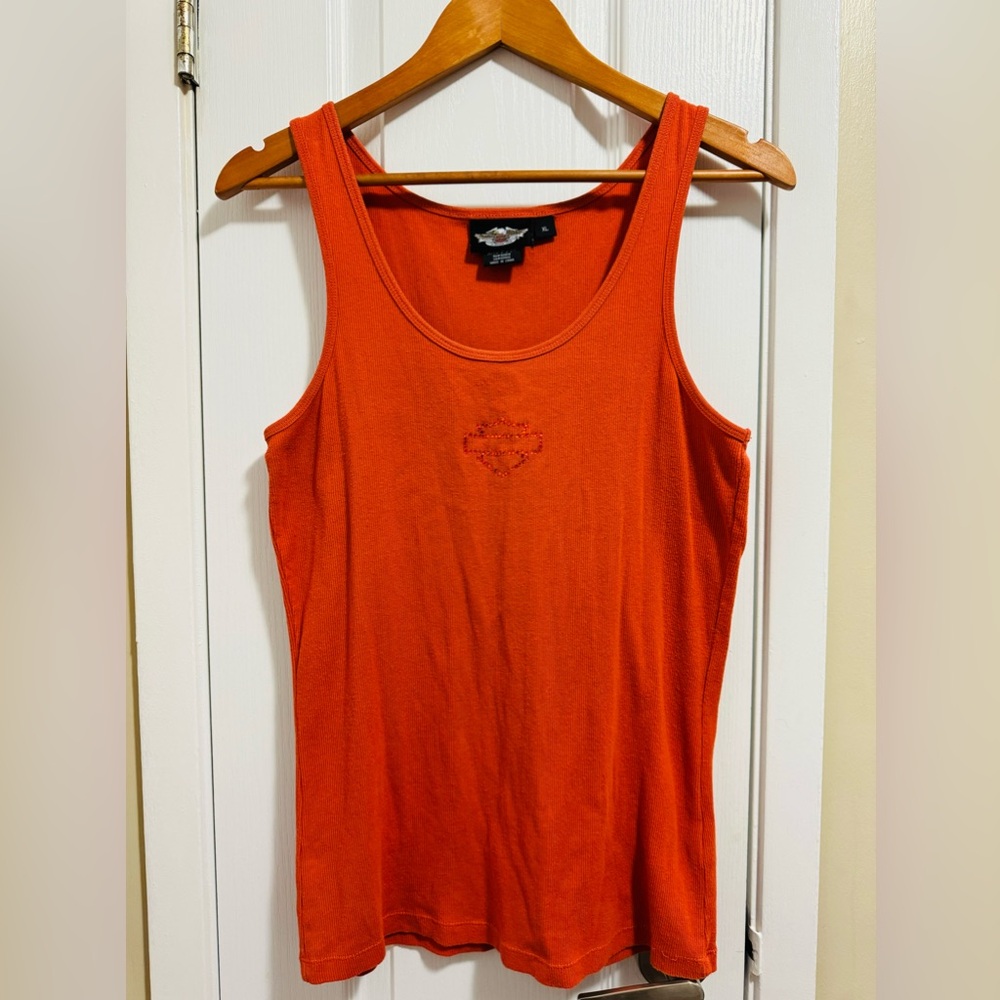 Harley Davidson Burnt Orange tank top - XL
